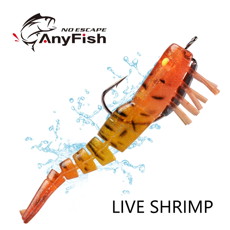 Мягкая приманка в виде креветки ANYFISH 7 г/12 г 1 шт. искусственные приманки