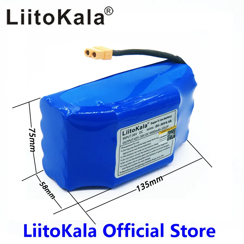 LiitoKala 36V 4.4ah Lithium Battery High Drain 2 wheel Electric Scooter Balancing For Self-balancing Fit 6.5 &quot7&quot | Электроника