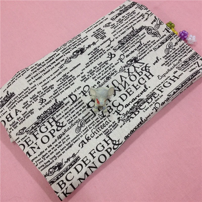 Винтажная льняная ткань с принтом в стиле ретро ширина 50x150 см|cotton linen fabric|linen fabricdiy