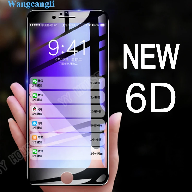 6D полное закаленное стекло для iphone6 7 8 x Закаленное протектор экрана включая