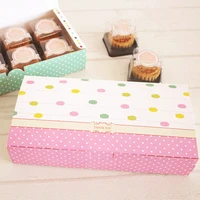 free shipping pink cookie dessert candy bakery package box cake gift packing boxes favors party gifts boxes supplies