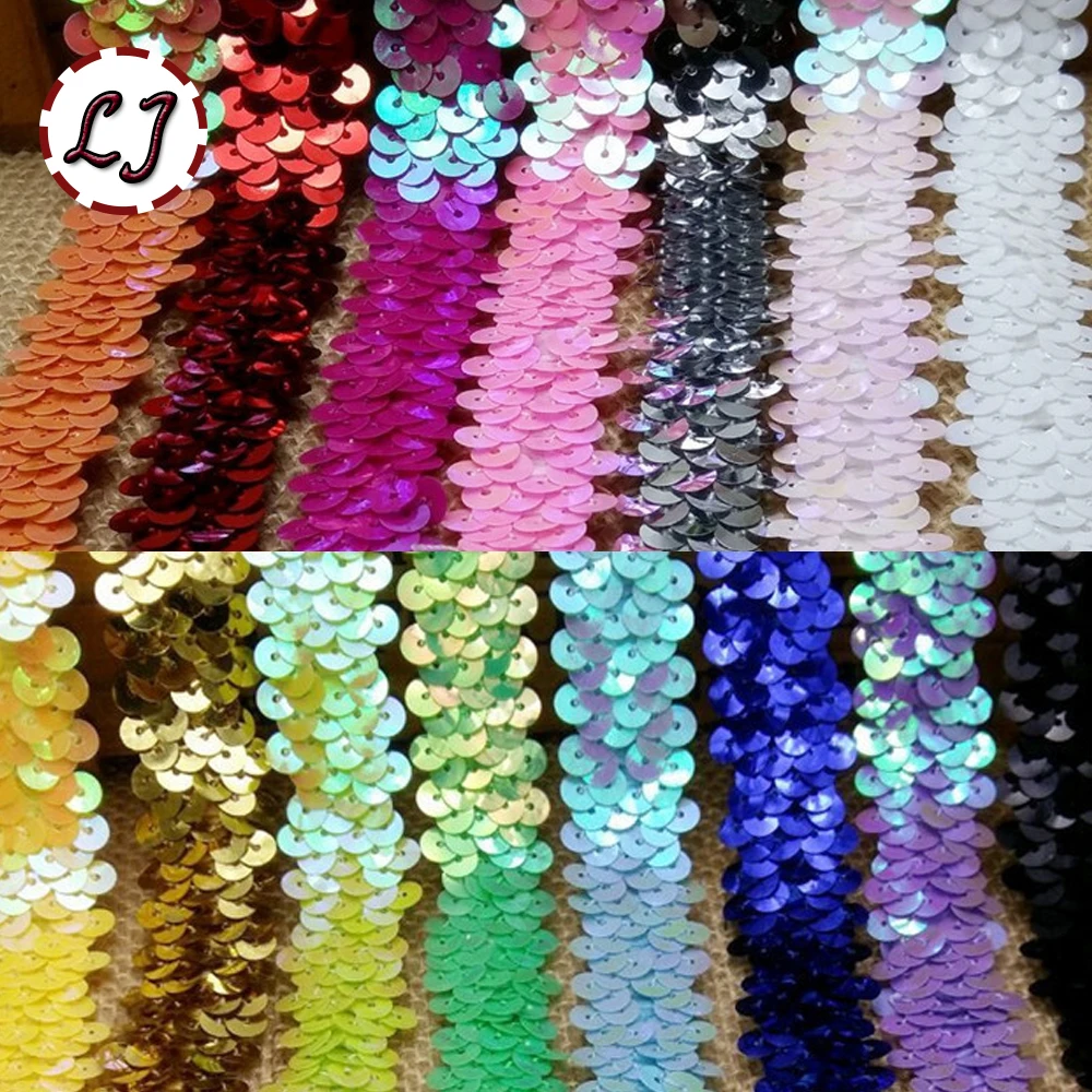 Новое поступление высокое качество 6 ярдов/партия блестки из бисера Эластичная