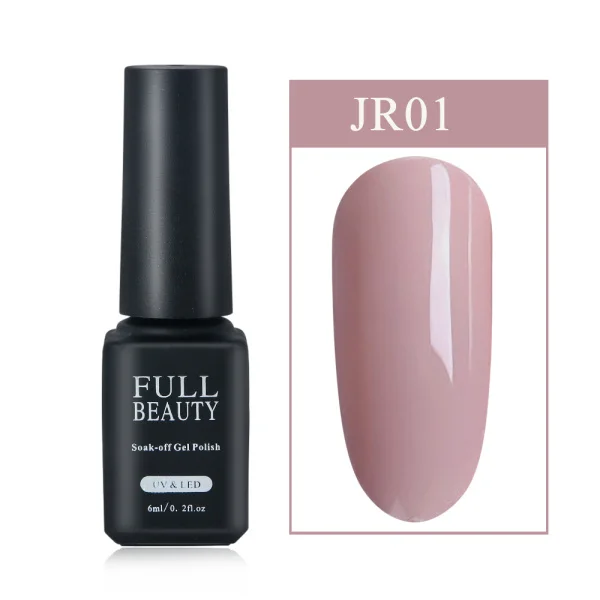 JR01 6ml Soak Off Grey Gel Polish Nail Art Lacquer Long Lasting Nude Pink Hybrid Gel Nail Polish Top Coat UV Gellak Manicure CH981-3 - Цвет: JR01