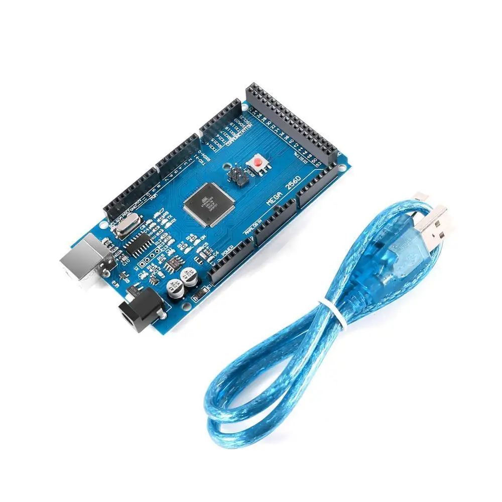 Плата MEGA 2560 R3 ATmega2560 ATMEGA16U2 с usb-кабелем для Arduino | Компьютеры и офис