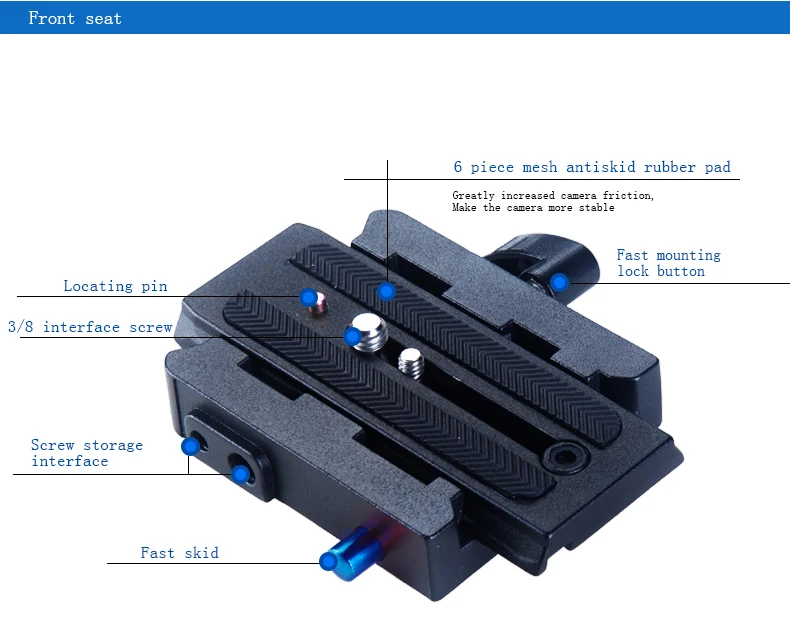 P200 Quick Release Plate адаптер Алюминий сплава пластины быстрого крепления шаровая Головка для штатива Manfrotto 501 500AH 701HDV 503HDV Q5