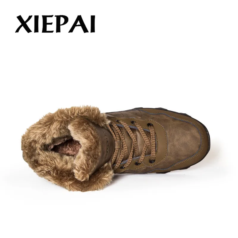 Brand Winter Fur Supper Warm Snow Boots For Men Adult Male Shoes Non Slip Rubber Casual Work Safety Ankle | Обувь