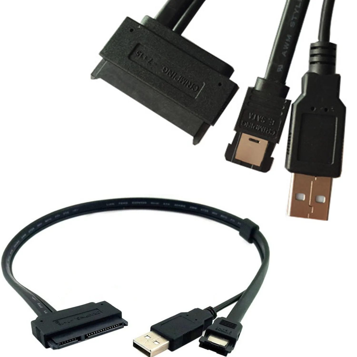 SA 075 ноутбук SATA 22 P для ESATA USB new2 в 1 новый кабель 0 5 м|Соединители| |