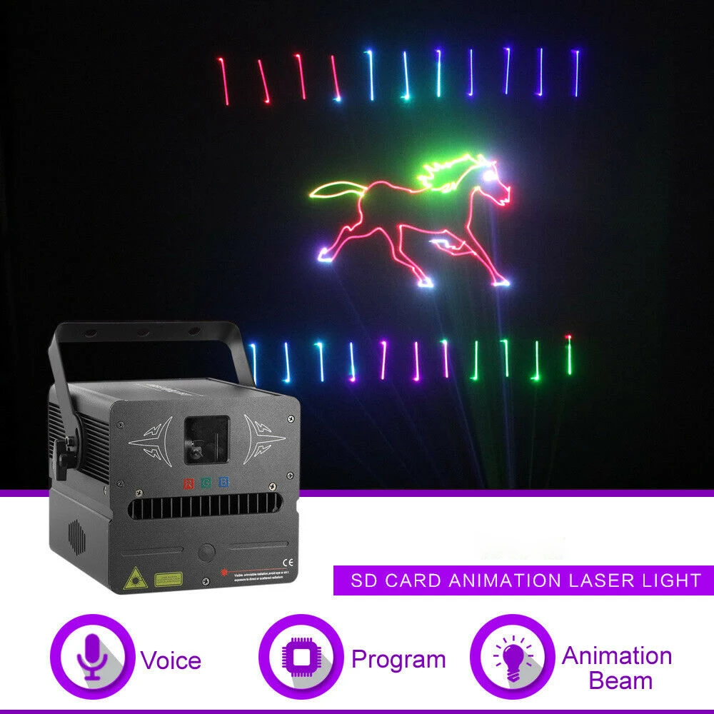 Бесплатная доставка 1 Вт RGB 3 в полный Цвет динамический Amimation лазерное