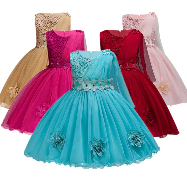 

Summer Kids Formal Dress For Girls Clothes Flower Pageant Birthday Party Princess Dress Girl Clothes 14 Years