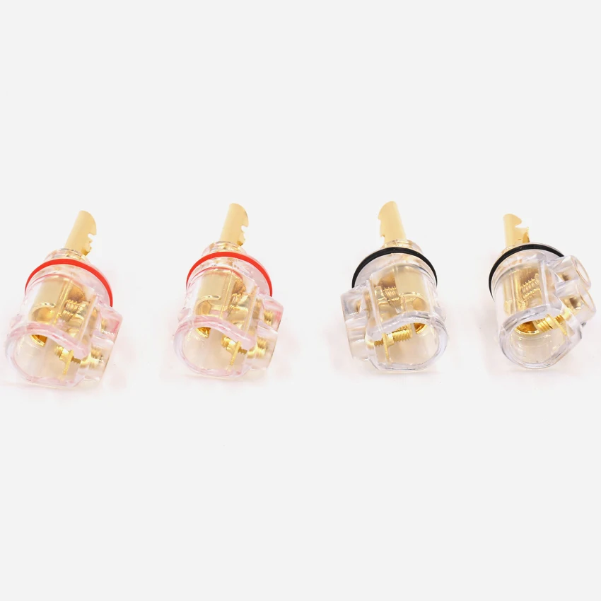 audio cable Gold plated BFA banana Transparent Cover Audio Banana Plug 1Set 4mm for speaker | Электроника