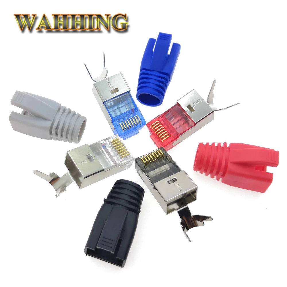 2/4 шт. Cat7 Cat6a Cat6 RJ45 разъем Cat 7 сетевой rj45 штекер металлический экранированный