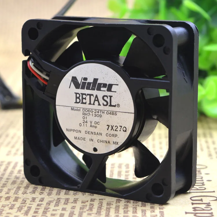 Оригинальный Nidec 6020 D06G 24TH 04BS 24V 0.11A 6 см принтер инвертор Вентилятор 60X60X20MM|6cm fan|fan