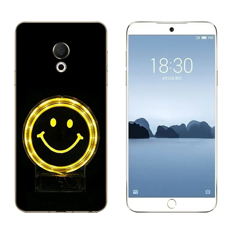 5 46 &quotдля Meizu 15 Lite Мягкий ТПУ силиконовый чехол для M15 задняя крышка Coque Fundas Smiley