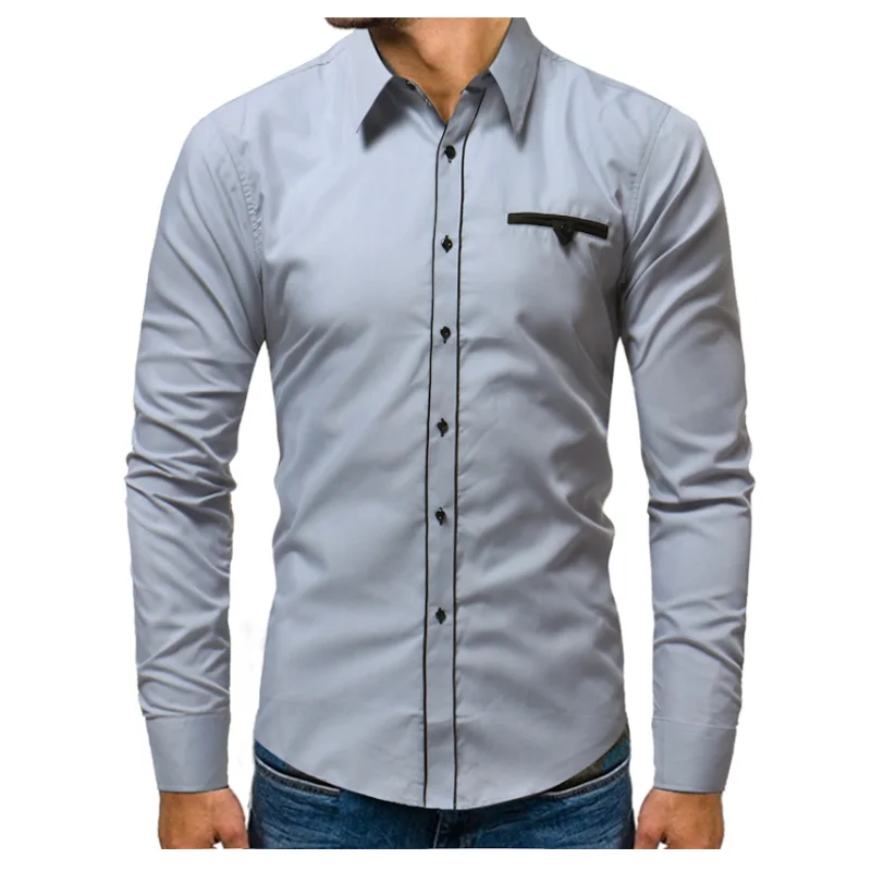 Мужская приталенная рубашка с коротким рукавом Camisa Masculina Повседневная принтом