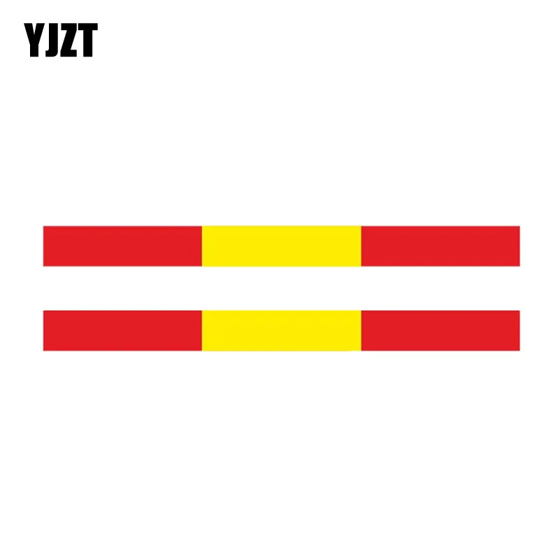 YJZT 2X 13 3 см * 1 2 автомобильные наклейки испанская полоса флаг наклейка ПВХ 6
