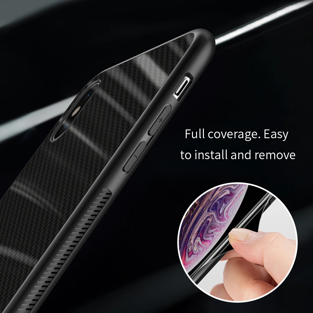 Чехол Nillkin для iPhone Xs из закаленного стекла защитный чехол 5 8 дюйма |