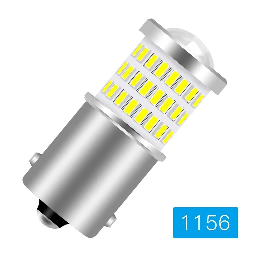 1156 1 шт. 1156 BA15S P21W 1157 3156 3157 7440 7443 светодиодный BAY15D BAU15S PY21W лампа T20 W21W светодиодный лампы сигнала поворота светильник Автомобильные стояночные огни - Испускаемый цвет: 1156