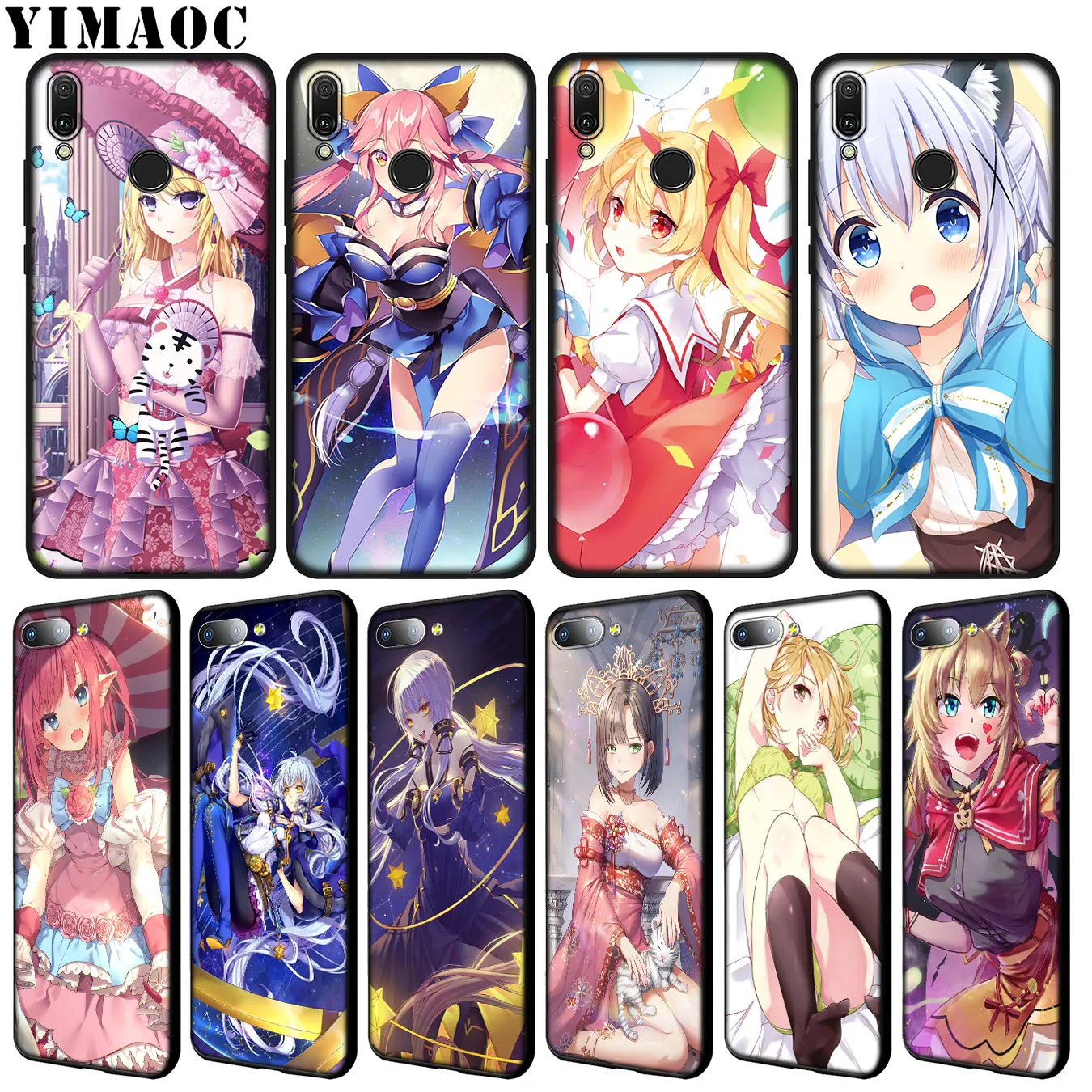 Мягкий чехол YIMAOC для Huawei Y9 Y7 Y6 Prime Honor 20 8C 8X 8 9 9X 10 Lite 7C 7X 7A Pro|Бамперы| |