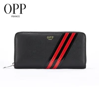 opp mens wallet leather business long wallet fashion folding england style wallet zipper cross card package