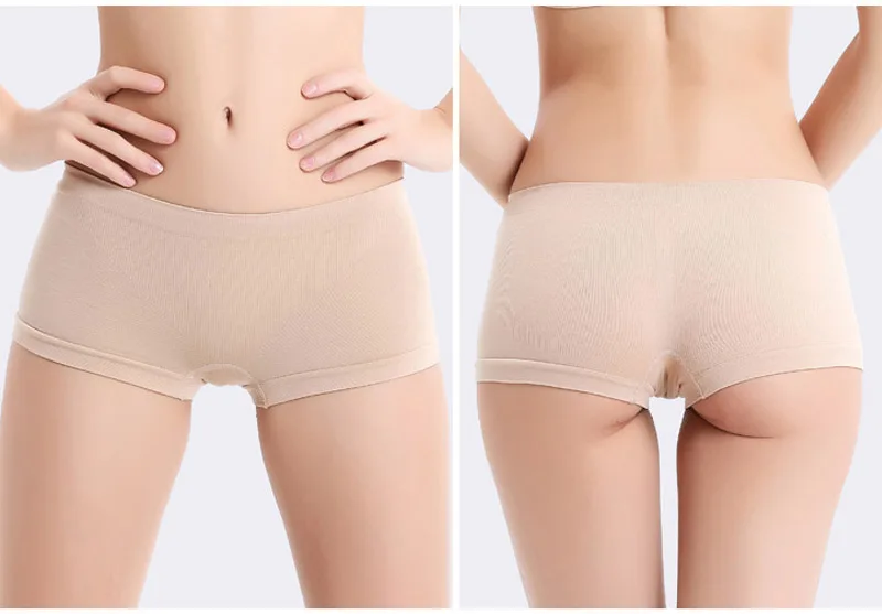 Трусы женские бесшовные с низкой талией дышащие размера плюс | Женская одежда