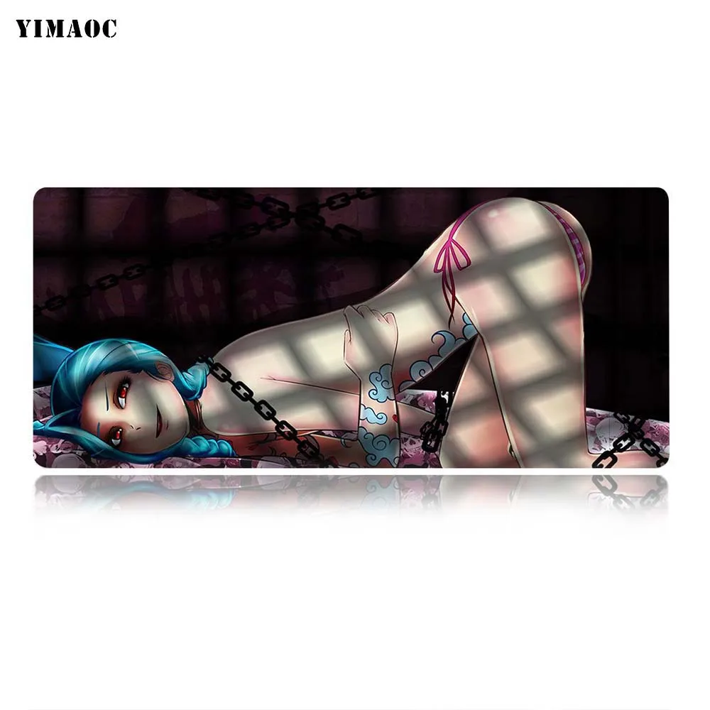 MP3 40x90cm YIMAOC Jinx League of Legends коврик для мыши 40x90 см компьютерный коврик для мыши Противоскользящий коврик для игровой мыши из натурального каучука - Цвет: MP3 40x90cm