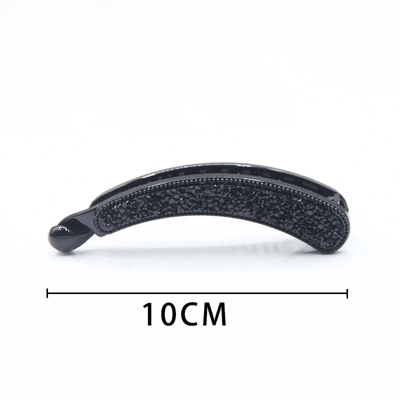 G Золотые заколки для волос для женщин, аксессуары, полные стразы, длинные банановые заколки-крабы, заколки для волос, заколки для волос, Женские Ювелирные изделия, подарки - Цвет: G