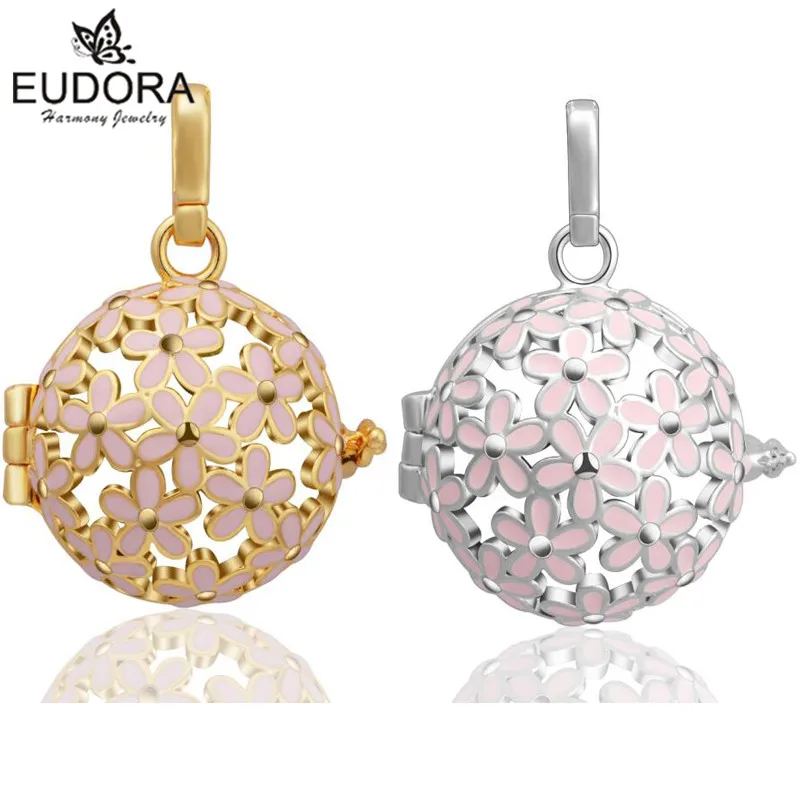 Эудора гармония бола полые маленькие цветочные клетки кулон Плавающий Шарм