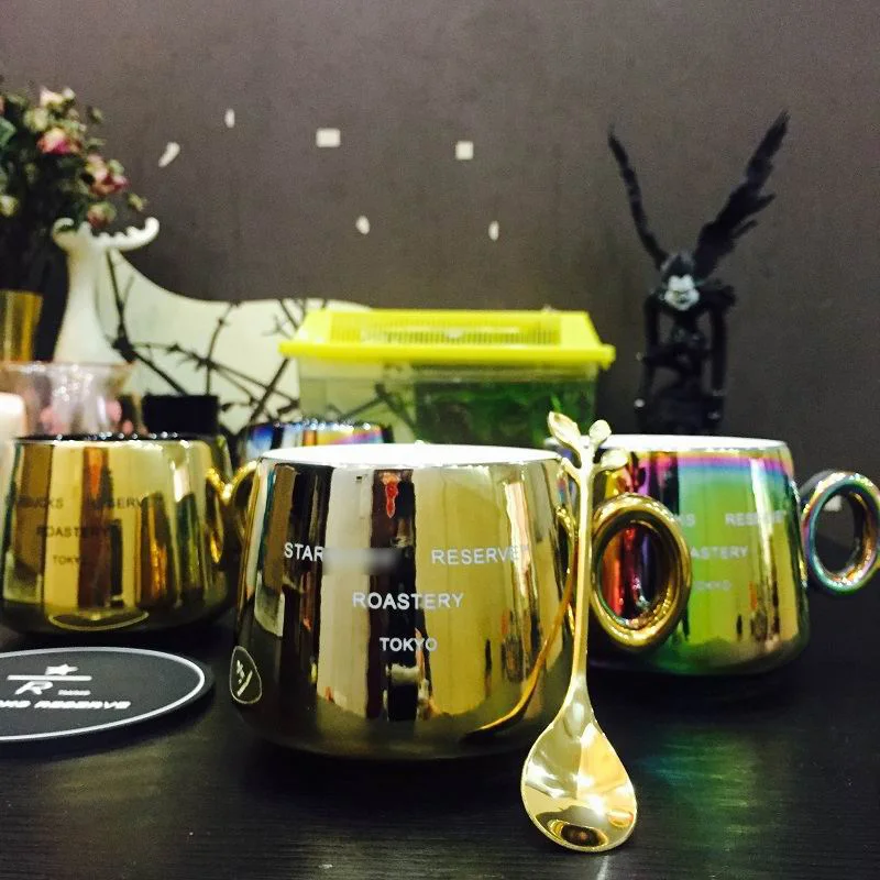 Керамическая кружка с русалочкой Классическая Ограниченная серия Золотая