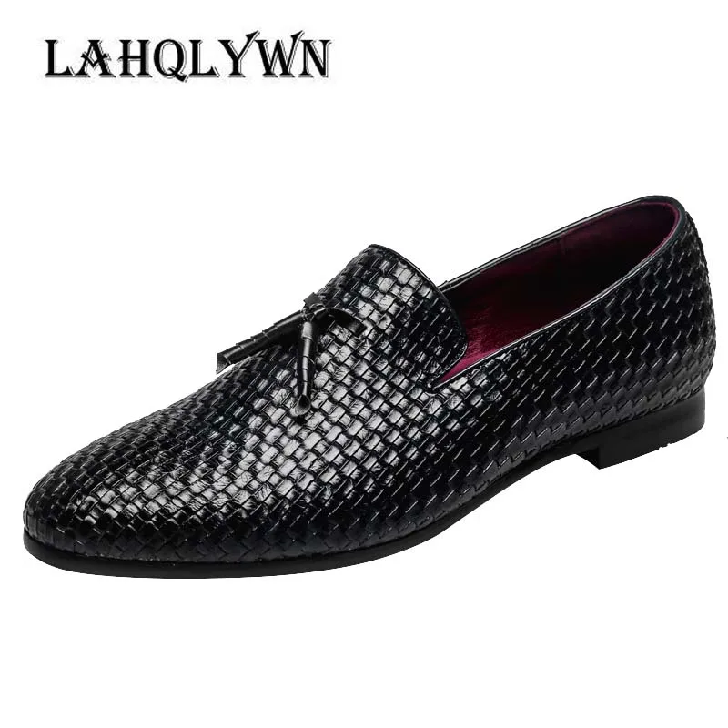 Мужские туфли на плоской подошве Большие размеры 38-48 Slip-On Баллок кисточкой Человек Обувь шнурованная для женщин обувь для вождения Для мужчин повседневные Обувь M391
