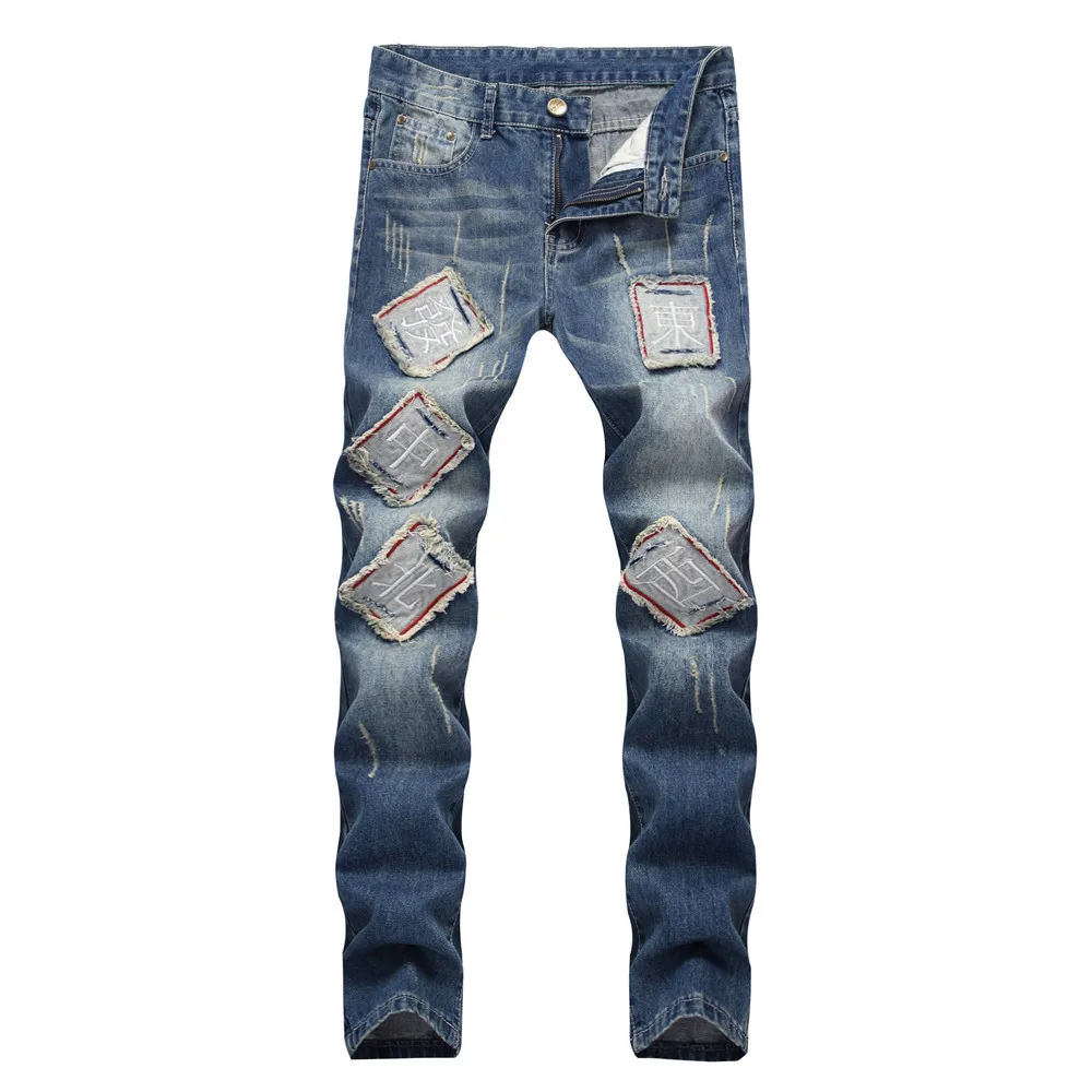Высокое качество, мужские джинсы, рваные джинсы, Homme Masculino, модный дизайн, мужские джинсы, узкие джинсы для мужчин, штаны - Цвет: 9