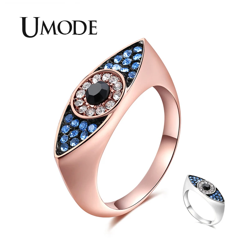 Кольцо UMODE женское круглое из розового и белого золота ювелирные Кольца