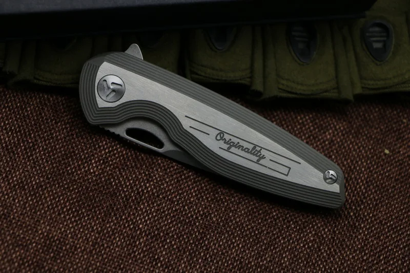 Складной нож TIGEND Maker 2 Flipper S35VN титановая ручка подшипник кемпинг искусство