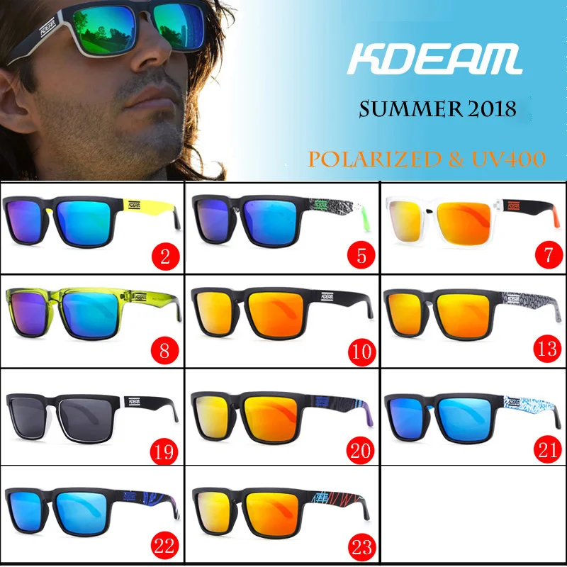 KDEAM Sports Style Polarized Sunglasses Men Fashion Outdoor Sun Glasses High Quality Polaroid Lens Goggles Male UV400 Gafas RX61