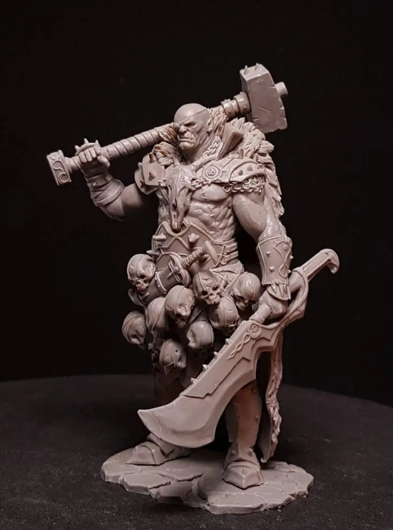 

1/24 75MM ancient Orc stand with BASE 75mm Resin figure Model kits Miniature gk Unassembly Unpainted