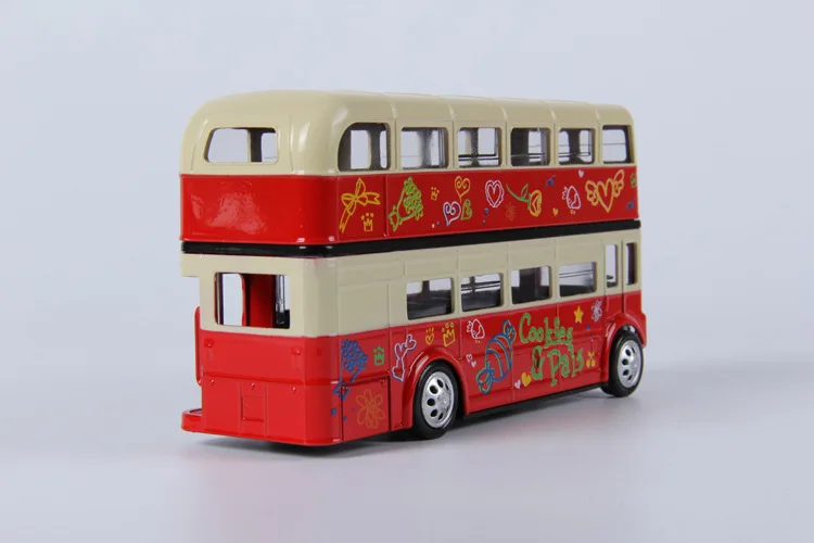 Двухэтажный автобус из сплава с открытой спиной дизайн для londoners. Металлический