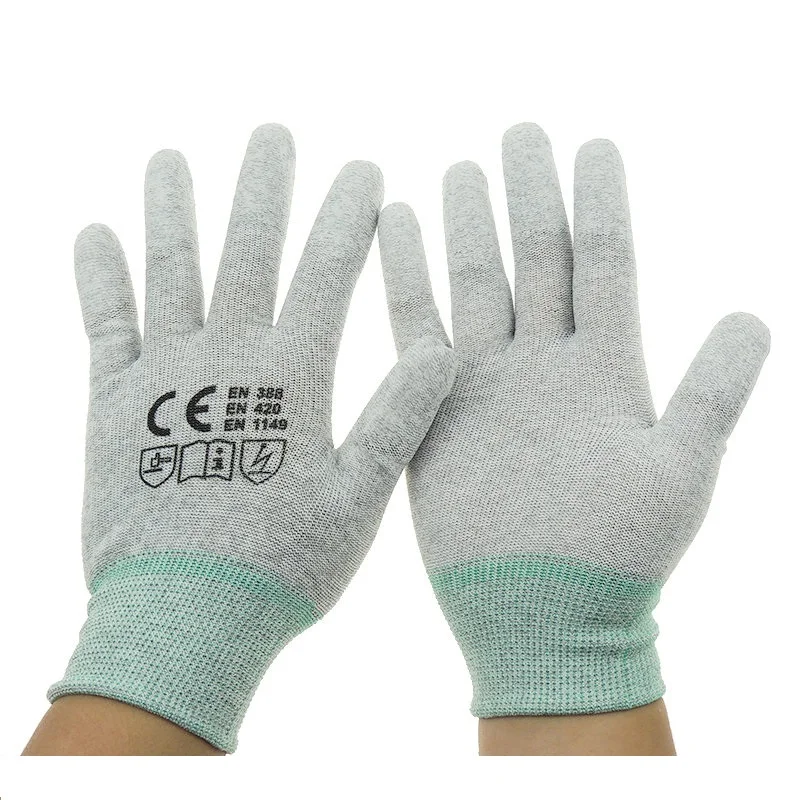 

1 Pairs Antistatic ESD PU Fit Coated Gloves Electronic Working Gloves Safety Gloves ESD Glove Safety