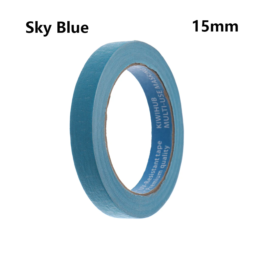 15mm - sky blue 30 м цветная Малярная клейкая лента, клейкая бумага для рисования, художественный декор, ремесло, универсальный автомобильный стикер, лента - Цвет: 15mm - sky blue