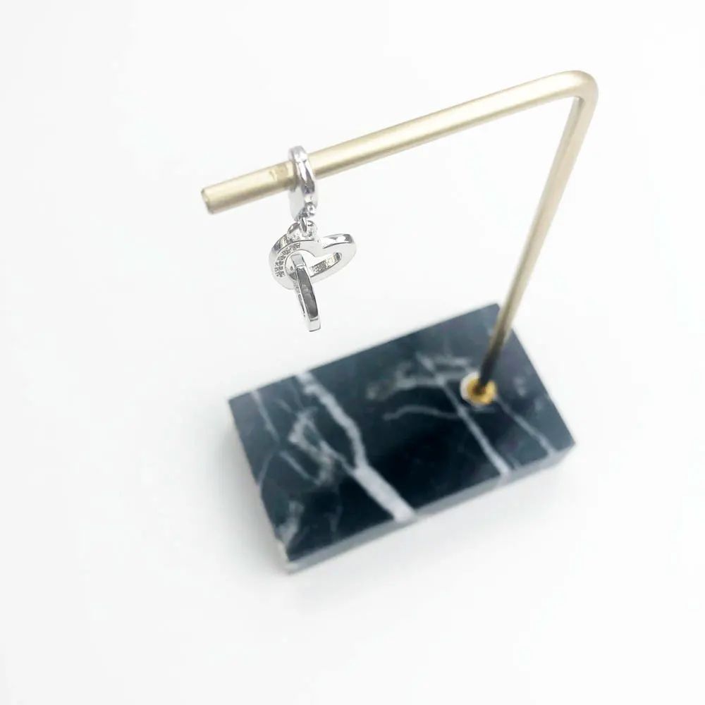 Double Hearts Hollow Charms Fit Bracelet &amp Necklaces 925 Sterling Silver Fashion Jewelry Making DIY Handmade Craft Women Gifts |