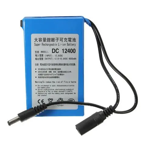 4000mAh Cncool DC 12 В высокое качество супер перезаряжаемый портативный литий-ионный аккумулятор 1800 мАч-20000 мАч с вилкой EU/US Прямая - Цвет: 4000mAh