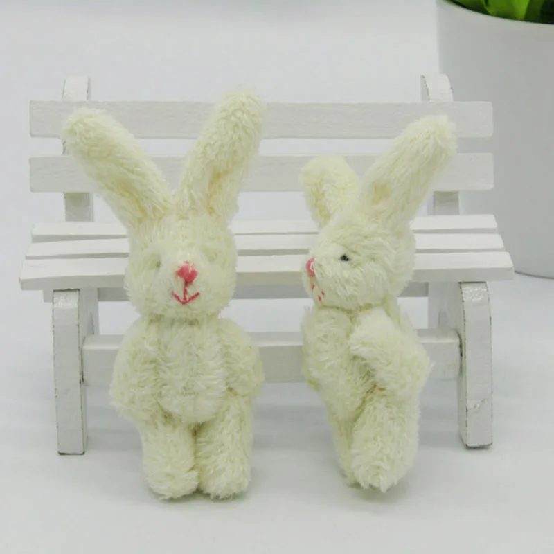 10 шт./лот Kawaii Mini Bunny 8 см плюшевые игрушки цветок кролик мягкие животные Маленькая