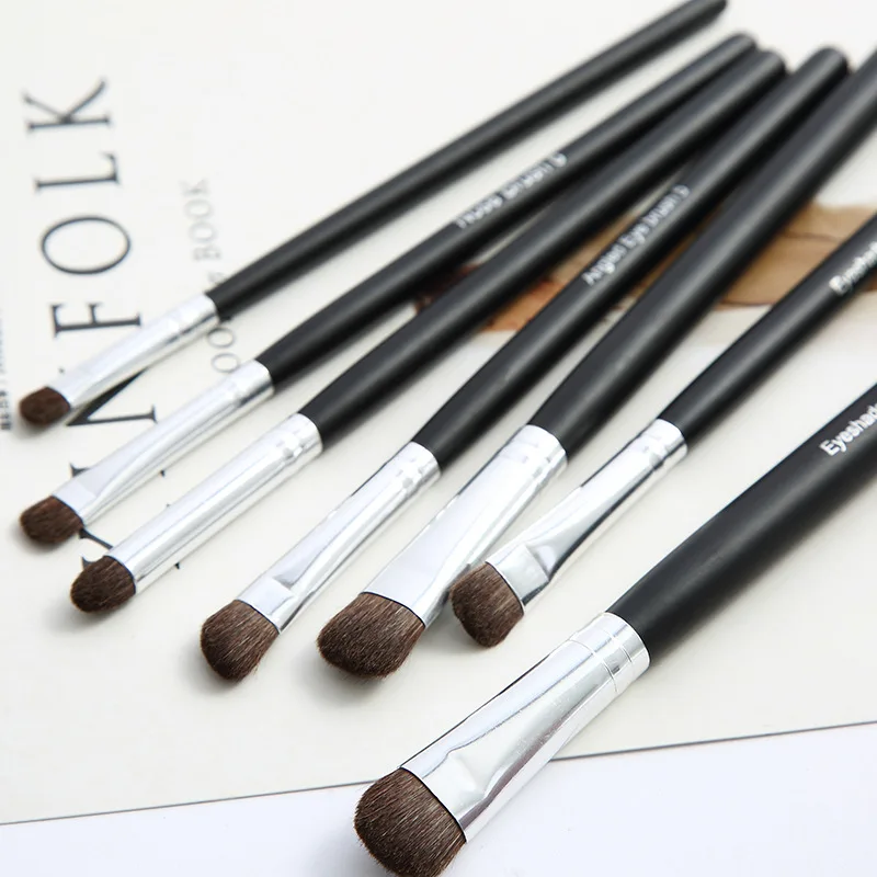 7 шт. набор кистей для макияжа с конским хвостом|Аппликатор теней век| |