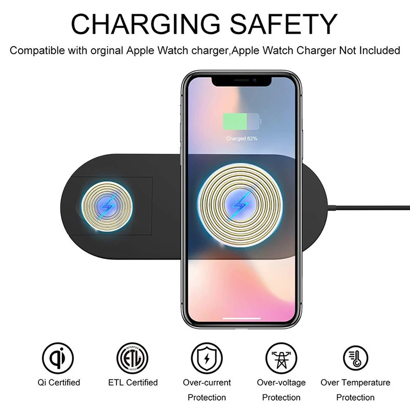 DSmilk Беспроводной Зарядное устройство или Apple Watch iPhone samsung смарт-мобильный телефон