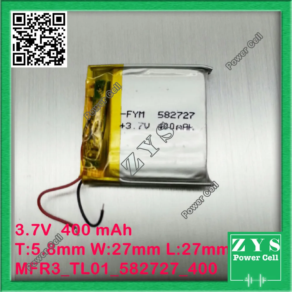 Безопасная упаковка (уровень 4) литий ионная батарея 3 7 В 400 мАч аккумуляторная