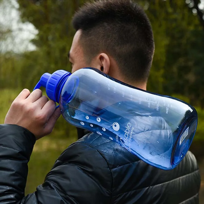 Большая емкость 1,5л/2л пластиковая бутылка для воды для спорта на открытом воздухе, путешествий, пешего туризма, альпинизма, велосипедная бутылка для воды, Спортивная посуда для напитков