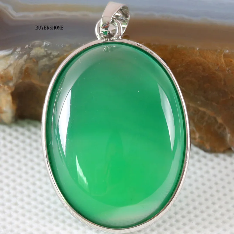 Red Agate 1 шт. 31 цвет 35x25 мм Серебряный кулон Овальный натуральный камень Бусины Подходят Ожерелье Серьги для женщин Howlite Амазонит ювелирные изделия подарок - Окраска металла: Red Agate
