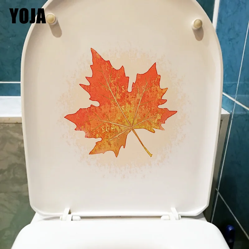 

YOJA 21,5X21,7 см кленовый лист акварельный мультипликационный декор для детской комнаты домашний настенный туалетный стикер T1-1225