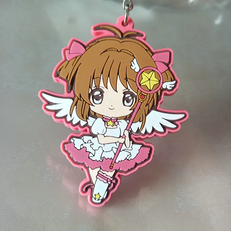 see chart 8 см карта Captor SAKURA мультфильм аниме-брелок для ключей пвх фигурный брелок игрушка брелок подарок на день рождения Новые брелки - Цвет: see chart