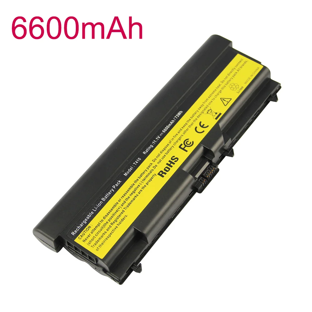 6600 мА-ч для IBM LENOVO Аккумулятор для ноутбука ThinkPad T410 L410 T410i T420 T510 T510i T520 T520i W510 W520 E40 E50 L412 SL410