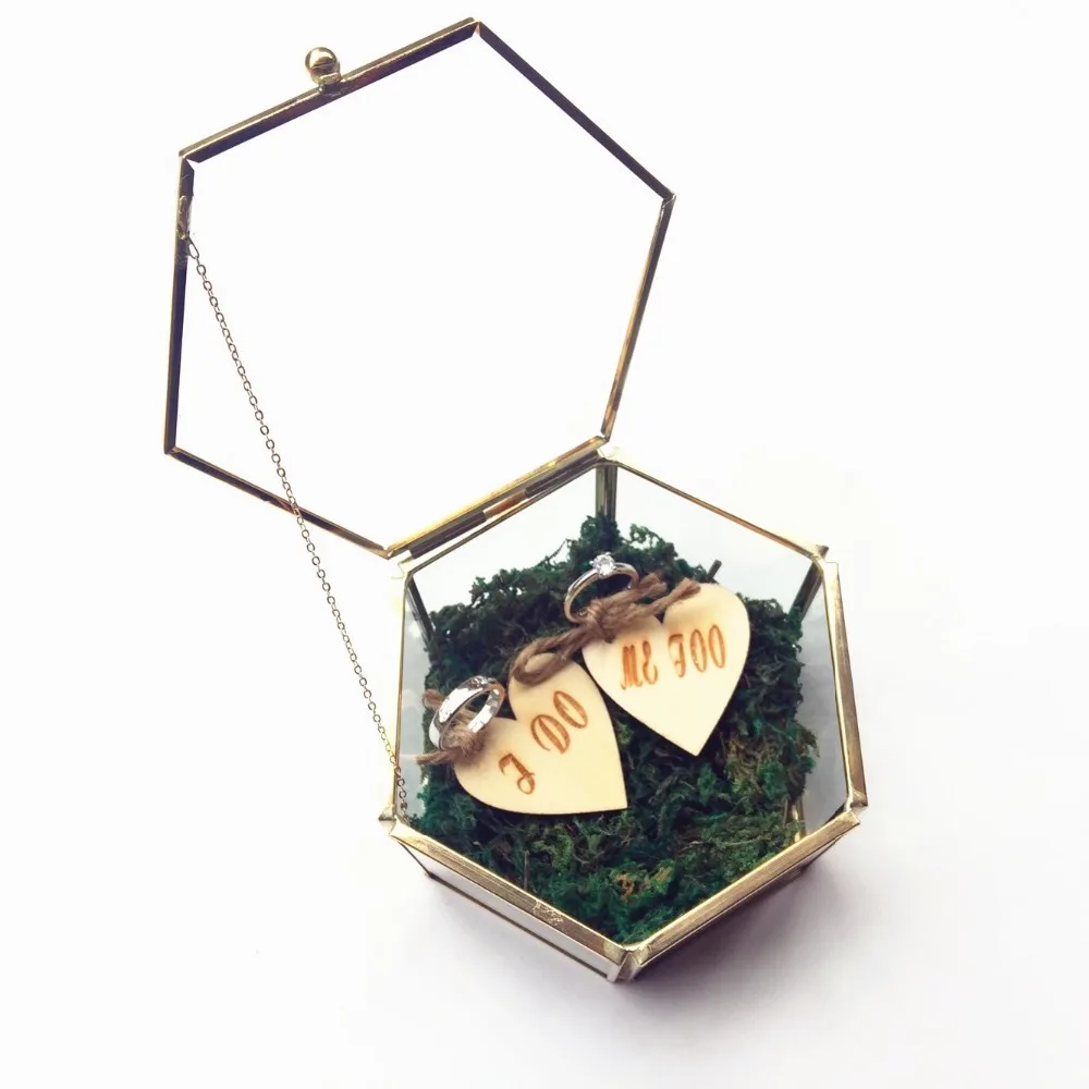 Коробка для свадебных колец Персонализированная коробка ювелирных изделий