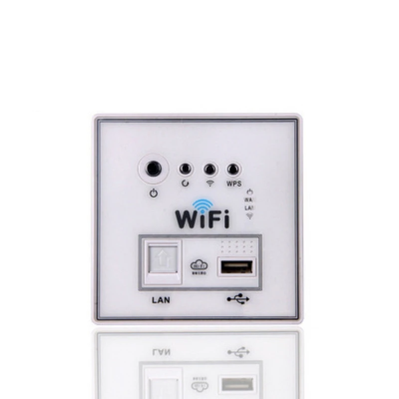 White Настенная розетка панель wifi беспроводной маршрутизатор повторитель домашний Интеллектуальный встроенный AP маршрутизатор usb зарядная Розетка wifi повторитель для отеля - Тип: White